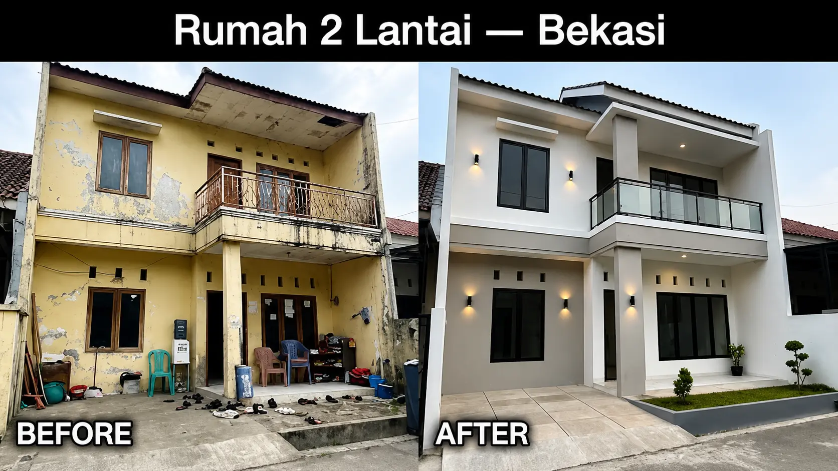 Jasa Renovasi Rumah Bekasi - Proyek Renovasi Rumah 2 Lantai KMP Patrol